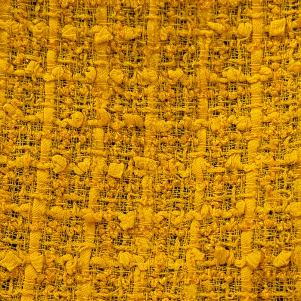 Gucci Tweed Mini Skirt Golden Yellow IT 36 US 0 - Picture 8 of 11